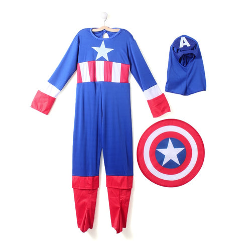 American Superhero Fancy Dress Costume for Kids - Imported