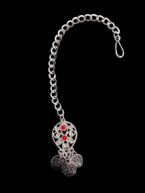 Indian Antique Oxidised Silver Maang Tikka Assorted - Traditional Fancy Dress Costume Accessory for Girls