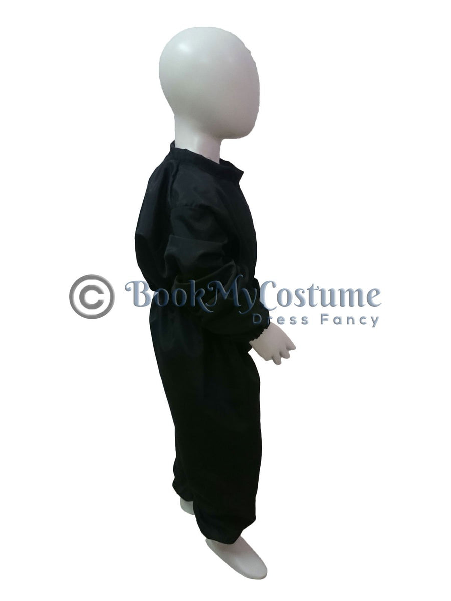 Black Jumpsuit Kids Fancy Dress Costume