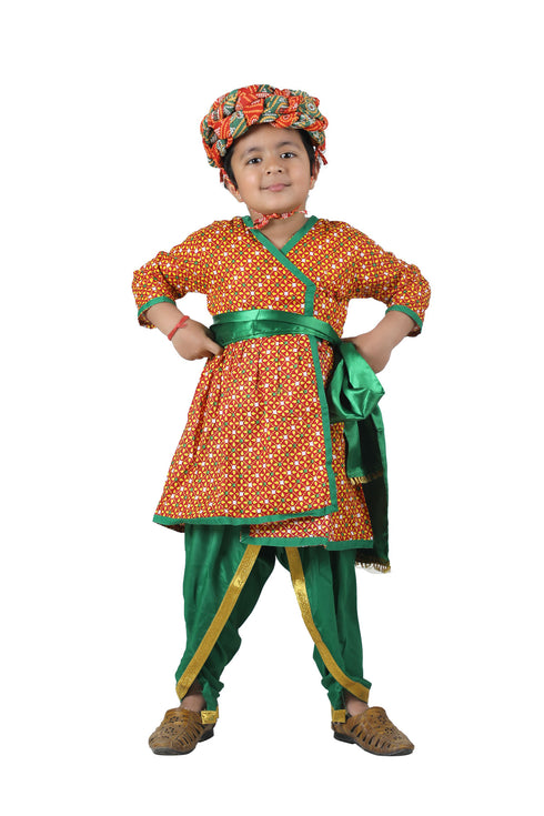 BookMyCostume  Rajasthani Indian State Fancy Dress Costume for Boys and Men | With Pagdi