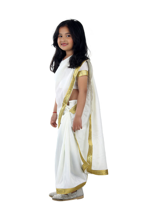 BookMyCostume Kerala Indian State Saree Onam Fancy Dress Costume for Girls and Females