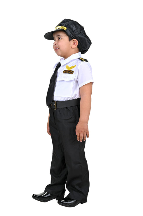 BookMyCostume Airline Pilot Professional Helper Kids Fancy Dress Costume | Imported