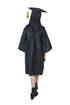 Black Graduate Convocation Degree Graduation Day Gown & Cap Kids & Adults Fancy Dress Costume