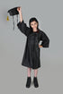 Black Graduate Convocation Degree Graduation Day Gown & Cap Kids & Adults Fancy Dress Costume