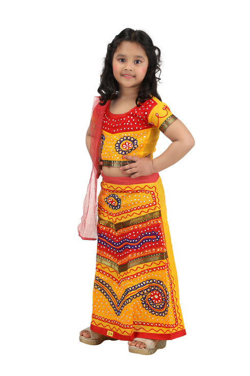 BookMyCostume Gujarati Indian State Fancy Dress Garba Navratri Girls Costume