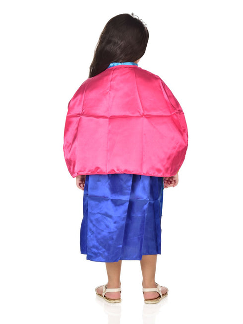 BookMyCostume Snow Princess Sister Princess of Arrendale Authentic Gown Fairy tale Kids Fancy Dress Costume for Girls