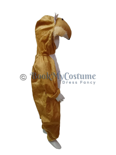 BookMyCostume Brown Fox Clever Animal Kids Fancy Dress Costume For Kids