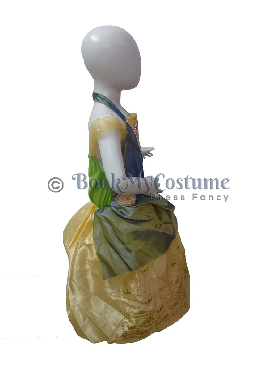 Tiana Disney Princess & the Frog Fairy tale Kids Fancy Dress Costume | Imported