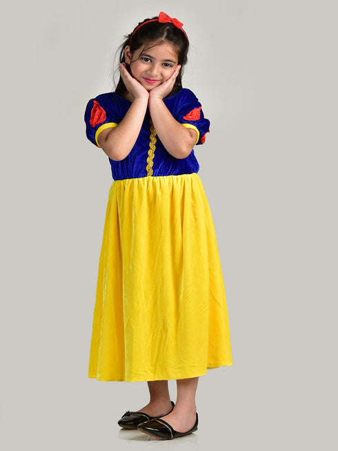 BookMyCostume Kind Princess with Dwarfs Fairy tale Kids Fancy Dress Costume | Imported
