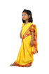 BookMyCostume Devaki Yellow Saree Janmashtami Girls Fancy Dress Costume