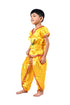 BookMyCostume Baby Krishna Kanha Kanhaiya Dhoti Kurta Polka Dots with Flute for Boys Kids & Adult Fancy Dress Costume