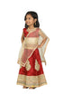 BookMyCostume Radha Garba Lehenga Choli Kids Fancy Dress Costume for Girls - Premium - Maroon & Golden