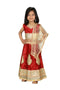 BookMyCostume Radha Garba Lehenga Choli Kids Fancy Dress Costume for Girls - Premium - Maroon & Golden
