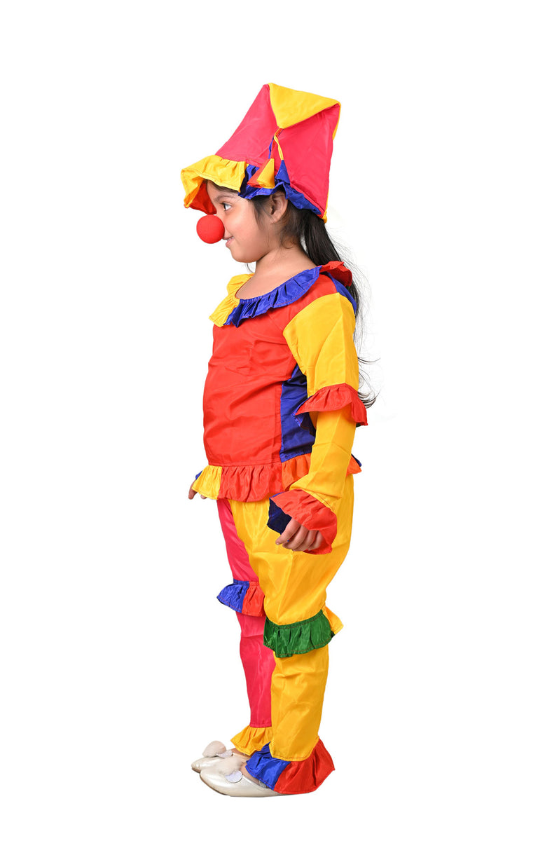 BookMyCostume Joker Colorful Clown Kids Adults Fancy Dress Costume