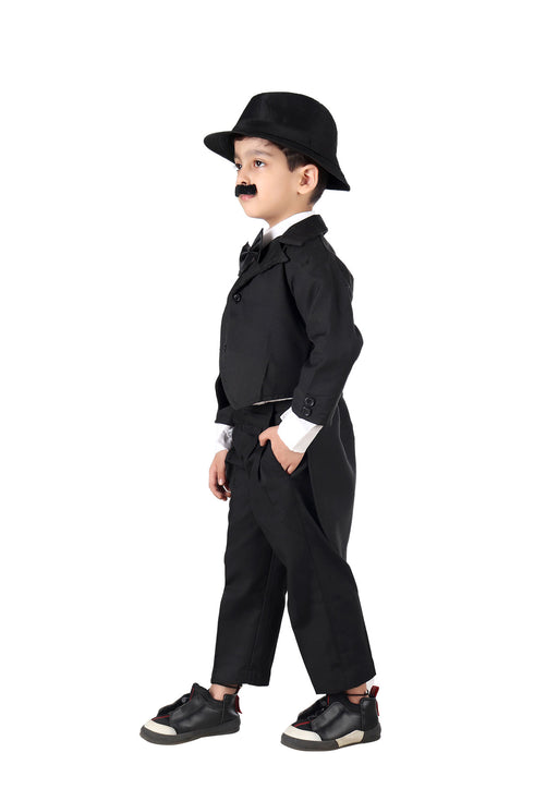 Charlie Chaplin Dress for Boys | Comic Character Fancy Dress Costume | Charlie Chaplin Costume for Kids