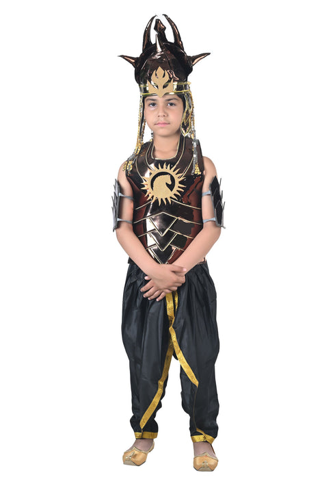BookMyCostume Baahubali Warrior Indian Movies Character with Helmet Kids & Adults Fancy Dress Costume