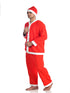BookMyCostume Santa Boy Costume Set of 4 (Jacket, Bottom, Bag, & Cap) Kids & Adults Christmas Costume