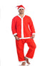 BookMyCostume Santa Boy Costume Set of 4 (Jacket, Bottom, Bag, & Cap) Kids & Adults Christmas Costume