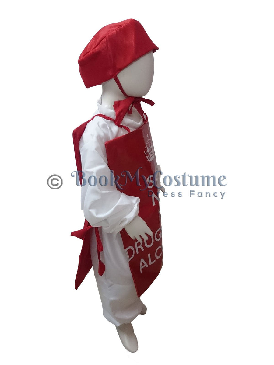 Say No to Drugs & Alcohol Social Awareness Kids Fancy Dress Costume