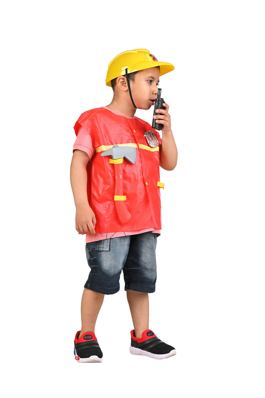 Fireman Fire Fighter Community Helper Kids Fancy Dress Costume