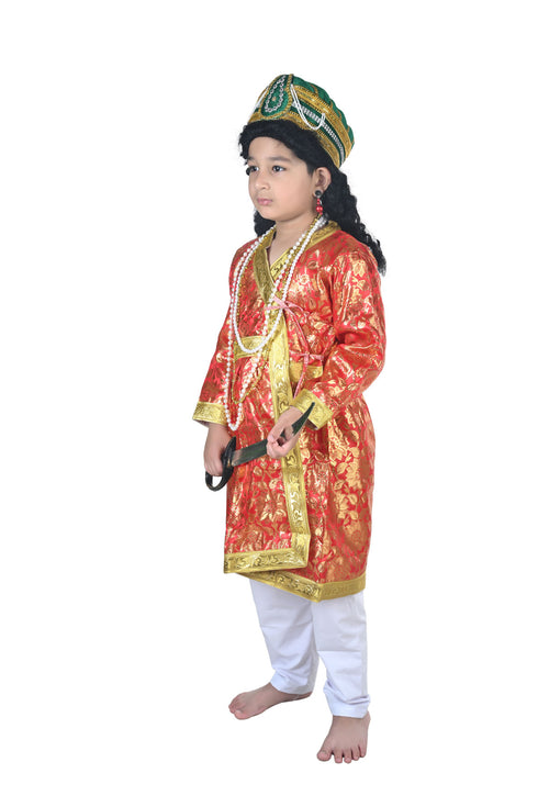 BookMyCostume Mughal Emperor Sultan with Wig & Sword Kids & Adult Fancy Dress Costume for Boys