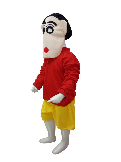BookMyCostume Red & Yellow Playful & Naughty Boy Cartoon Character Kids Fancy Dress Costume