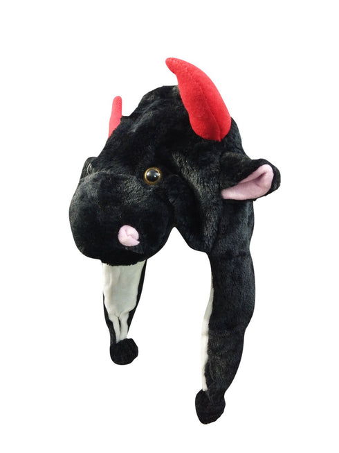 Black Bull Animal Hoodie Kids & Adults Fancy Dress Costume Accessory