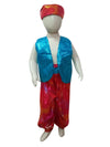 Buy & Rent Arabian Boys Belly Western Dance in Blue & Red Kids Fancy Dress Costume Online in India