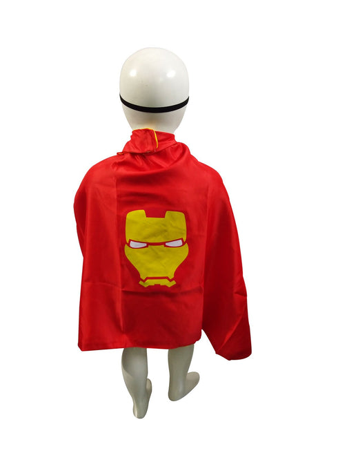 Red Yellow Superhero Cape Kids Fancy Dress Costume