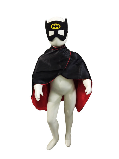 Black Bat Superhero Cape Kids Fancy Dress Costume