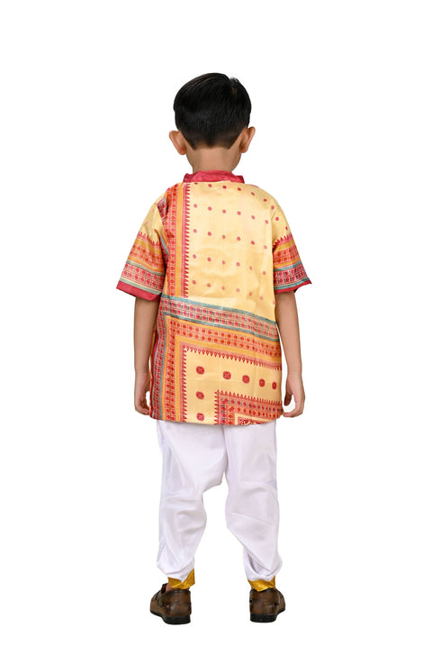 BookMyCostume Bihu Dance Boy Assamese Indian State Kids Fancy Dress Costume