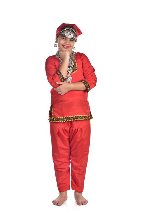 BookMyCostume Kashmiri Girl with Jewellery Indian State For Girl's & Women  Fancy Dress Costume