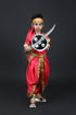 BookMyCostume Rani Laxmi Bai Saree with Jewellery Jhansi Ki Rani Freedom Fighter Manikarnika for Girl Kids and Adult  Fancy Dress Costume