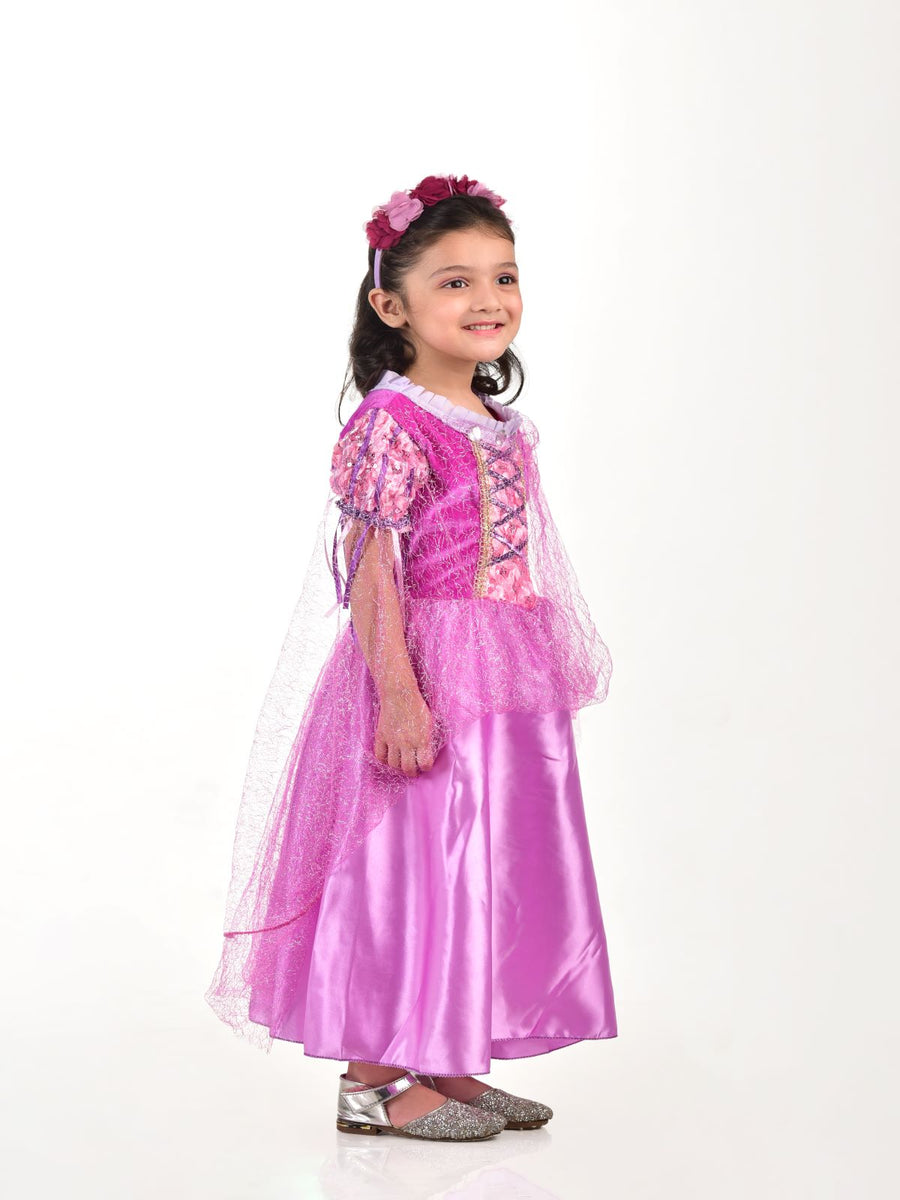Rapunzel Fairytale Princess Kids Fancy Dress Costume