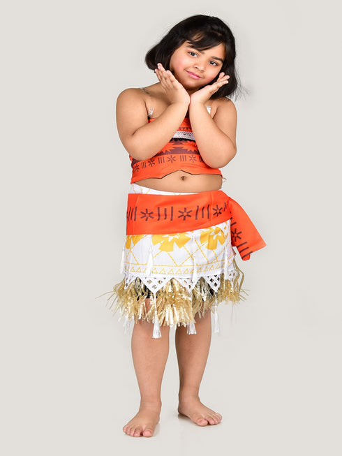 BookMyCostume Moana Disney Princess Fancy Dress Costume for Girls