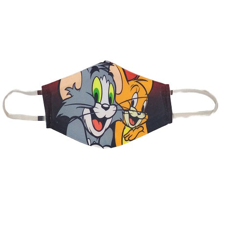 Cat & Mouse Cartoon Kids Face Mask - Premium