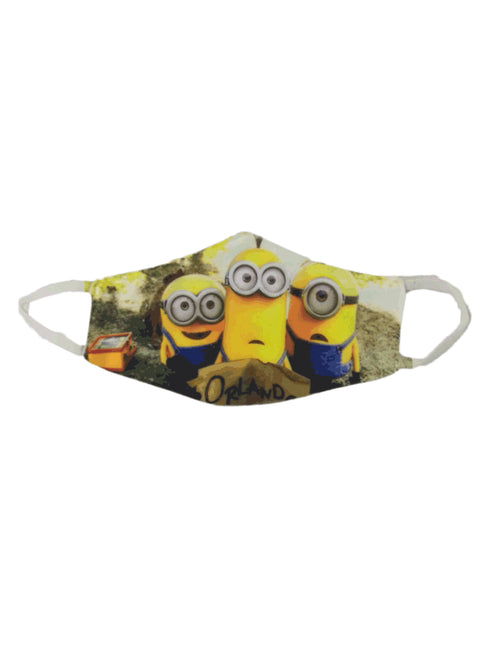 Yellow Childlike Cartoon Character (Despicable Me) Kids Face Mask - Premium