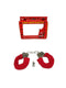 Red Couples Love Handcuffs Fancy Dress Costume Accessories