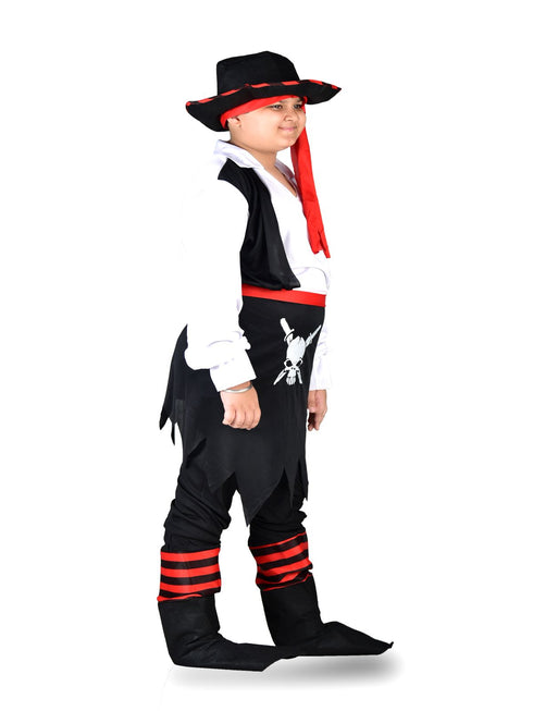 BookMyCostume Macho Captain Pirate Fancy Dress Costume for Men | Adults | Halloween Theme | Imported