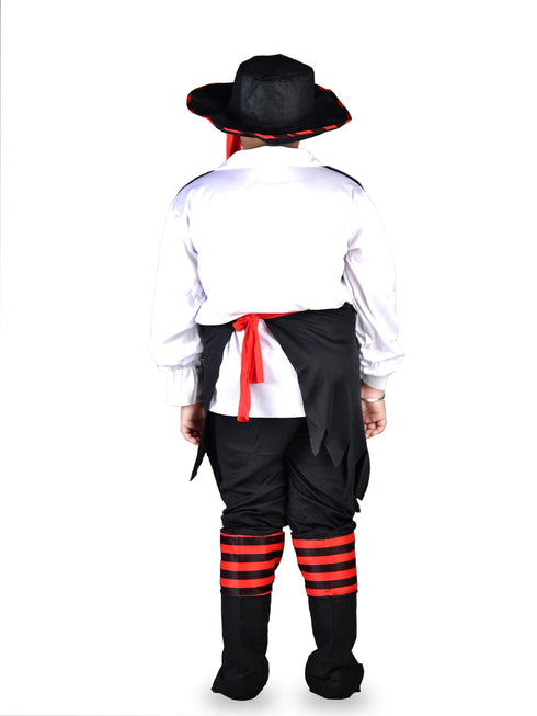 BookMyCostume Macho Captain Pirate Fancy Dress Costume for Men | Adults | Halloween Theme | Imported