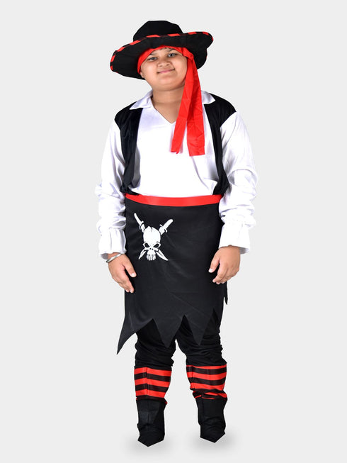 BookMyCostume Macho Captain Pirate Fancy Dress Costume for Men | Adults | Halloween Theme | Imported