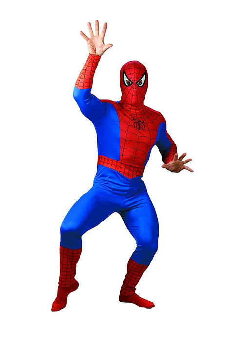 Red Blue Superhero Halloween Costume Accessory for Theme Party For Men | Boys | Adults - Premium