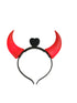 BookMyCostume Dracula Vampire Devil LED Horns Headband for Kids – Light-Up Halloween Accessory with On/Off Button (Black/Red)