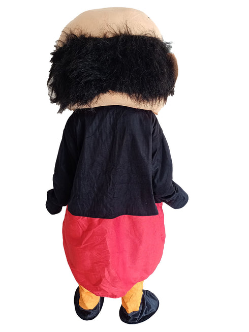 BookMyCostume Fat & Samosa-Loving Indian Cartoon Character Mascot Costume For Theme Birthday Party & Events|Adults|Full Size Adults | Red & Yellow