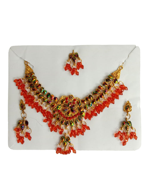 Artificial Multicolor Jewellery Set Kids & Adults Fancy Dress Costume Accessories