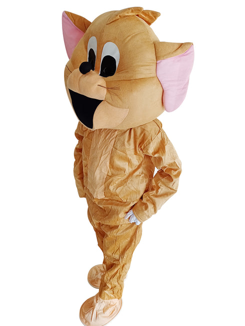 BookMyCostume Buy Naughty Mouse Brown Cartoon Mascot Costume For Theme Birthday Party & Events | Adults | Full Size