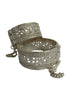 Indian Silver Pin Cuff Kada Bangle with Lock (Pair of 2) Fancy Dress Costume Accessory for Girls