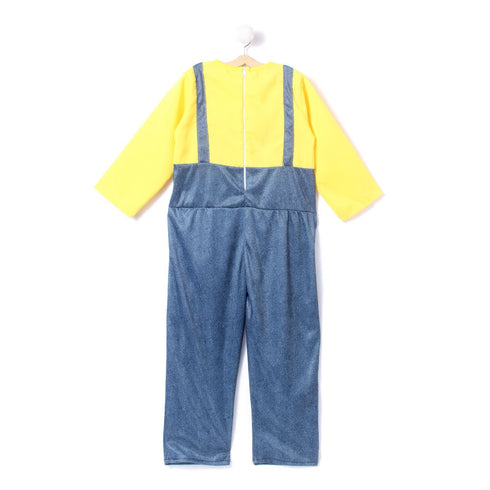 Yellow Childlike Cartoon Character (Despicable Me) With Goggles Kids Fancy Dress Costume | Premium | Imported