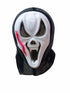 Skeleton Ghost Red Patch Mask Adult & Kids Fancy Dress Costume Accessory | Halloween