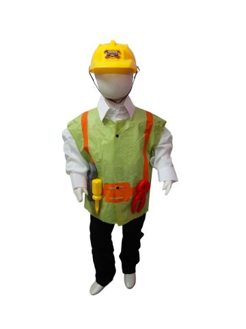 Engineer Civil Construction Worker Builder Community Helper Kids Fancy Dress Costume